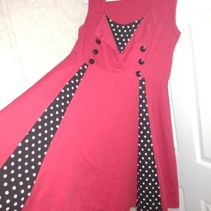 Red with Polkadot features size 16 Dreaa